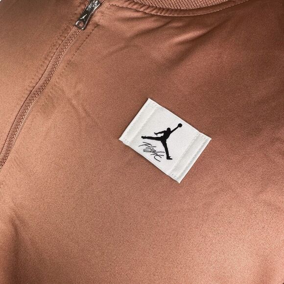 Nike Women’s Jordan Flight Renegade Satin Bomber Jacket - Size 1X - Picture 6 of 11